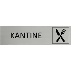 CombiCraft Aluminium Türschild Kantine 165x45mm mit 3M-Tape