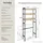 Tectake Badezimmerregal Seattle - 67 x 25 x 165,5 cm Industrial Holz hell, Eiche Sonoma
