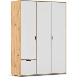 Rauch Drehtürenschrank NARAI 140 x 194 x 53 cm Braun/Weiß