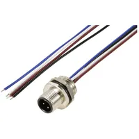 TRU Components TC-12833040 Sensor/Aktor Einbaustecker M12 Stecker, Einbau 0.5