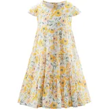 happy girls Sommerkleid mit tollen Volants und mit Knopfleiste im Rücken gelb 122 EU