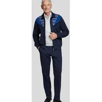 Herbold Sportswear Trainingsanzug Herren Freizeitanzug Hausanzug mit Kontrasteinsatz (2-tlg), auch in Kurzgrößen, mit Reißverschluss-Taschen und Biesennaht blau 26