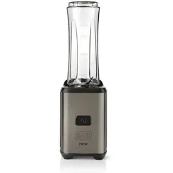 BLACK+DECKER BXJBA350E Tragbarer 350W Stabmixer mit zwei 600ml Bechern für unterwegs, Ein-Knopf-Bedienung