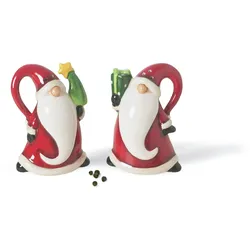 Excelsa Salz- Und Pfefferset Xmas Keramik 8,5Xh7,5X5,5 Cm Rot