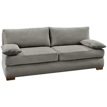 luma-home Schlafcouch Feincord 2-Sitzer Hellgrau