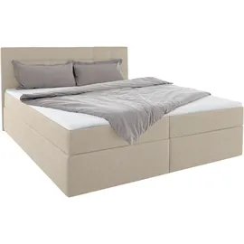 Home Affaire Boxbett HOME AFFAIRE "Ovalo", beige (beige, creme), B:194cm L:210cm, Komplettbetten, Boxspringbett, wahlweise mit Bettkasten, in H2, H3 & H4 erhältilich, Topseller