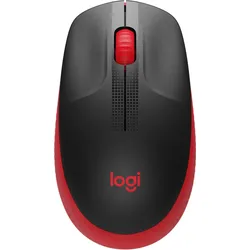 Logitech M190 Wireless Mouse, rot, USB-Nano Empfänger, 1000 DPI Auflösung