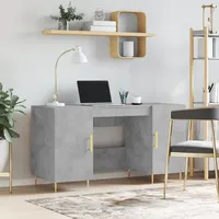 VidaXL Schreibtisch Betongrau 140x50x75 cm Holzwerkstoff