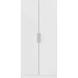 Rauch Mehrzweckschrank RAUCH "Garderobe Kleiderschrank Schrank Schuhschrank Putzschrank MINOSA", weiß (alpinweiß, griffe alu), B:91cm H:197cm T:41cm, Holzwerkstoff, Schränke, Mehrzweckschrank, In 4 Breiten mit vielen Einlegeböden für viel Stauraum MADE IN