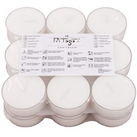 Pritogo Maxi Teelichter (72 Stück) Kunststoffhülle Brenndauer: 5 Std. XXL Ø 5,8 * 2,2 cm Jumbo Teelichte Plastikschale unbeduftet