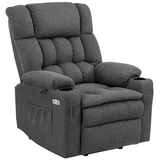 MCombo Fernsehsessel Stoff 86 x 112 x 100 cm grau