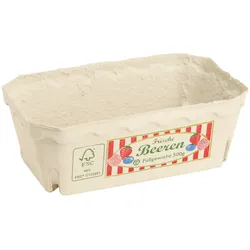 Nette 400 Beerenschalen für 500g "Frische Beeren" aus Holzschliff natur