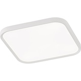 WOFI Deckenleuchte Schlafzimmerlampe, Dimmbar, Fernbedienung, cct, Metall, weiß, led 35W 3500lm 2800-5500K warmweiß-kaltweiß, LxBxH 48x48x4 cm
