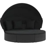vidaXL Outdoor-Loungebett 200 x 150 x 150 cm Schwarz