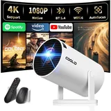 Mini Beamer 4K 1080P 2026 Tragbarer Projektor 5G WLAN6 BT5.4 Auto Trapez 180° Dr