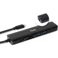 Club 3D CSV-1592 (USB C), Dockingstation + USB Hub, Schwarz