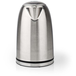 Nedis Wasserkocher - 1.7 l - Edelstahl - - Um 360 Grad drehbar - Verdecktes Heizelement - Strix Controller - Boil-dry protection