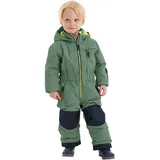 KILLTEC FIRST INSTINCT by killtec Kinder Overall FISW 31 MNS ONPC Skioverall/Schneeanzug mit Kapuze, wasserdicht, stahlmint, 86/92 waldgrün