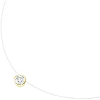 Smart Jewel Collier schwebender Stein Zirkonia Gold/Silber