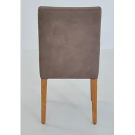 K+W Komfort & Wohnen "GOBY", braun (schlamm, wildeiche natur), B:49cm T:66cm, Stühle, 4-Fuß-Holzstuhl in Wildeiche geölt, mit hochwertiger Polsterung