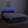 vidaXL Boxspringbett mit Matratze & LED Blau 140x200 cm Stoff
