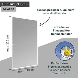 WINDHAGER IS Expert Rahmen Fenster 120 x 220 cm Weiß