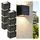 ideoon lights Set LED Solar Wandleuchte Kunststoff 9,0 cm 8er Set Warmweiss/Kaltweiss