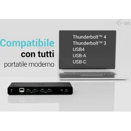 iTEC i-tec Universal Dual 4K Display Dock - 2x HDMI, 2x DP, 4x USB-A, 1x USB-C, 1x LAN, 85W PD, 100W USB-C Netzteil
