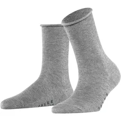 Socken FALKE "Active Breeze", Damen, Gr. 35-38, light graumeliert, Materialmix, unifarben, normal, Socken, kühlend, hohe Feuchtigkeitsaufnahme, sanftes Rollbündchen
