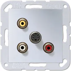 Jung Multimedia-Einsatz Cinch Audio/Composite Video/S-Video (aluminium)