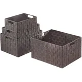 Kobolo 4tlg. Set Regalkorb NYLONRACK4 in Braun | Gr.: onesize