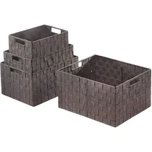 Kobolo 4tlg. Set Regalkorb NYLONRACK4 in Braun | Gr.: onesize