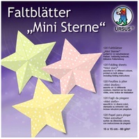 Ursus 3025599F - Faltblätter Mini, Sterne 80g/qm 15x15cm 12,