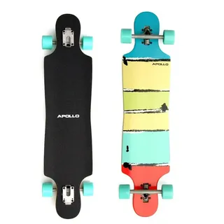 Apollo Twin Tip DT Longboard & Stabilität türkis|GELB|ROT 38"