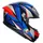 AGV K6 S Slashcut Integralhelm - Schwarz/Silber/Blau/Rot / S