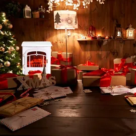 Homcom Elektrokamin Weiß