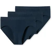 SCHIESSER Minislip 95/5 unifarben blau 3er Pack 3XL
