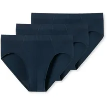 SCHIESSER Minislip 95/5 unifarben blau 3er Pack 3XL