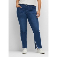 sheego Gerade Jeans SHEEGO "Große Größen" Gr. 56, Normalgrößen, blau (blue denim) Damen Jeans Gerade