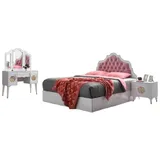 Xlmoebel Schlafzimmer-Set Designer Jugendzimmer Möbel Set mit klassischem Schlafzimmer-Ensemble, (4-tlg., Schlafzimmer-Set), Hergestellt in Europa weiß