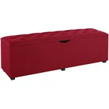 PLACES OF STYLE Hockerbank »Knobbed«, Hockerbank mit Stauraum, Breite 120 cm und 160 cm rot