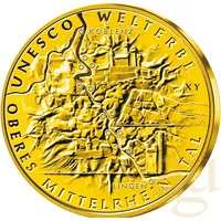 Bayerisches Hauptmünzamt München 1/2 Unze Goldmünze - Oberes Mittelrheintal