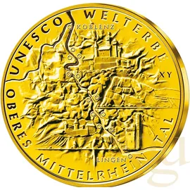 Bayerisches Hauptmünzamt München 1/2 Unze Goldmünze - Oberes Mittelrheintal