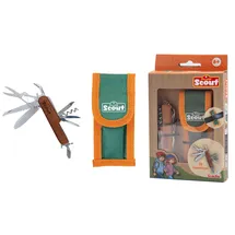 Simba Scout Taschenmesser mit 11 Werkzeugen – Multifunktionsmesser mit Holzgriffen, 9 cm geschlossen, Klinge 6 cm, inklusive Tasche mit Gürtelschlaufe, Outdoor-Werkzeug für Kinder ab 8 Jahren
