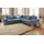 sit&more Ecksofa SIT & MORE "Santorini L-Form", blau, B:276cm H:82cm T:271cm, Struktur (100% Polyester);Struktur fein (95% Polyester, 5% Polyamid), Sofas, Ecksofa, mit Federkern und Sitztiefenverstellung, wahlweise mit Bettfunktion