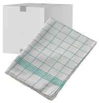 Mopptex Baumwoll Geschirrtücher, 60 g 700221 , 1 Karton = 24 Packungen à 10 Stück, Farbe: grün
