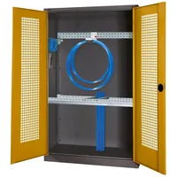 C+P Modul-Sportgeräteschrank ""Grundausstattung"" mit Lochblech-Flügeltüren, HxBxT 195x120x50 cm, Ergo-Lock
