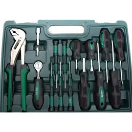 Brüder Mannesmann Werkzeuge Werkzeugkoffer 87-tlg. grün 38,0 x 29,0 x 9,0 cm