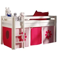 58 aufm Kessel Kinderbett Karolina 210x114x106 Massivholz Weiß Textilset