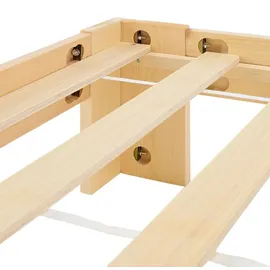 Homestyle4u Holzbett 160 x 200 cm Braun